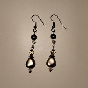 Pearl style earrings